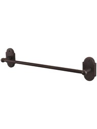Solid-Bronze Towel Bar with Arched Plates.